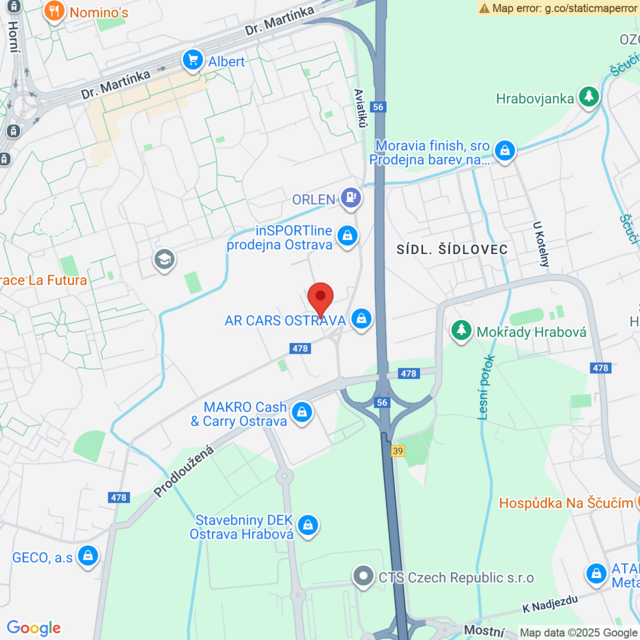 Poloha AUTOBOND PLUS OSTRAVA